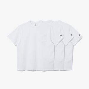 [AK평택점] [뉴에라] LIGHTERA 에센셜 3팩 포켓 반팔 티셔츠 화이트 (14697422)