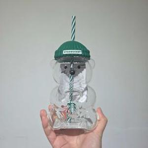 스타벅스 베어리스타 글라스 콜드컵 591ml 곰돌이 텀블러