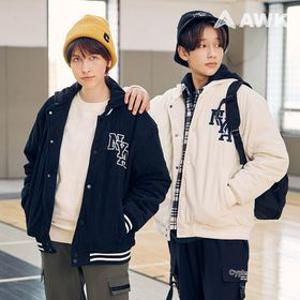 주니어 코듀로이 바시티 패딩 점퍼