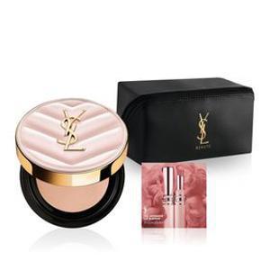 [3월/롯데단독] 메쉬 핑크 쿠션 세트(+러브누드 립 카드+블랙 파우치)