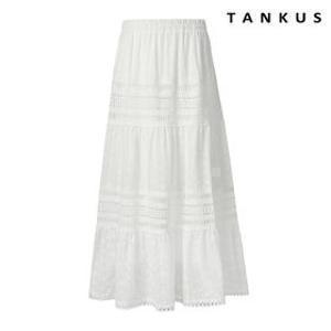 레이스 캉캉 밴딩 롱 스커트 (TX2SK015L0)