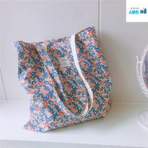 플라워 에코백 여성 연예인 장바구니 숄더백 꽃무늬