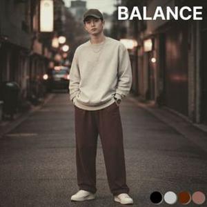 탑텐 밸런스 MBG5PT1906BK 남자 스쿠바 스트레이트 팬츠 블랙 운동복