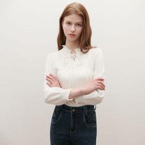 스모킹 프릴 블라우스 O261T204