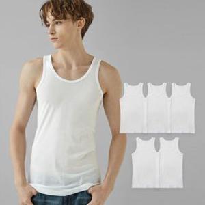 [얼리버드특가] 에어로쉬 5매입 런닝 OEW0005 / 백색 민소매 런닝 5매입 -알뜰한 구매를 위한 다매입 구성