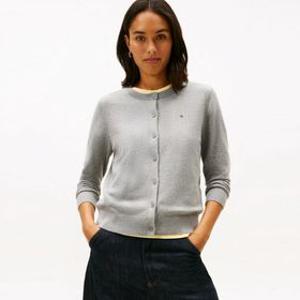 코튼 저지 크루넥 가디건 T22G0KCD001WT2