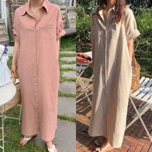 원단좋은 베리베리2-롱OPS  롱남밤 봄셔츠 원피스