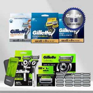 질레트 면도날 8입 + 랩스 베스트 상품 모음전/프로쉴드/스킨텍/프로글라이드