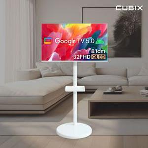 무빙큐빅스 화이트에디션 32인치 FHD QLED 삼탠바이미 이동식 스마트 TV 삼텐바이미 중소바이미 스탠바이미