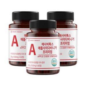 [바디프로젝트] [6개월분] 애사비톡스 애플사이다비니거 프리미엄 30g x 3박스 (180정)