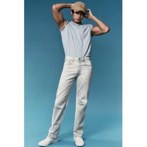 남성 90 s 스트레이트핏 미드블루 청바지 4RB703G