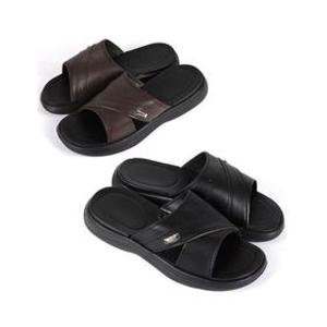 투고 남성용 비죠오피스 이중창 슬리퍼 블랙 브라운