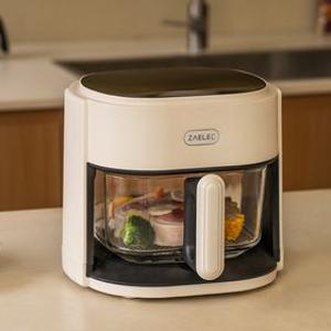 [본사공식] 글라스 에어프라이어 6L 대용량 유리 바스켓