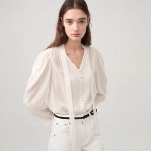 [온앤온] 퍼프 슬리브 타이 블라우스 NEW4XB285