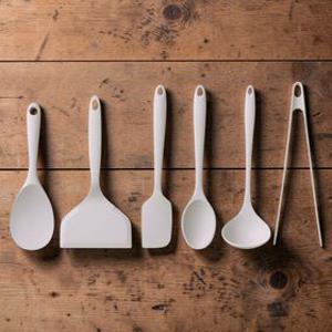 [한정수량특가] 변색없는 일체형 실리콘 조리도구 6종 세트 필수구성