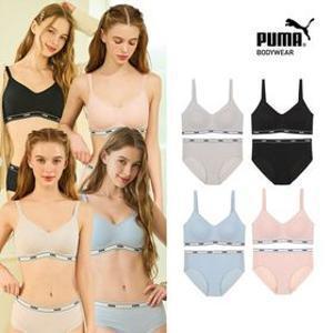 [APP전용][비밀특가][푸마] 여성 컴포트 삼각컵 브라팬티 2종 세트 택일 (DPA1-4)