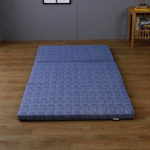 스티치 3단 접이식 토퍼 매트리스 수면매트 S/D/Q 2색택1