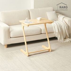[무료배송] 라로퍼니처 클로버 원목 600 사이드 이동식 소파 테이블 협탁