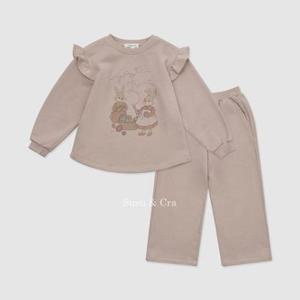 밀드레다 프릴 상하복 - 핑크베이지 024305GDR02PE