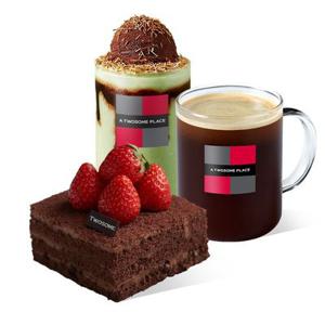 [투썸플레이스] 떠먹는 스초생 + 피스타치오 초콜릿 젤라또 쉐이크 R + 아메리카노 R