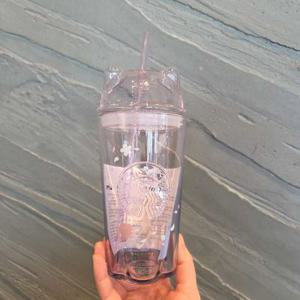 스타벅스 블루밍 캣 글라스 콜드컵 500ml 고양이 텀블러 2026 벚꽃 md