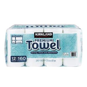 빠른배송 커클랜드 시그니춰 종이타월 160매 x 12개 키친타월 주방타올 코스트코