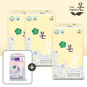 유기농 생리대 오씨본 중형 26P 3팩+라이너 1팩