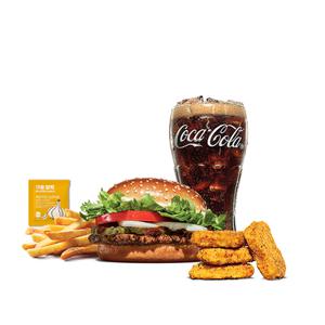 불고기와퍼주니어+콜라R+쉐이킹프라이 구운갈릭+너겟킹4조각