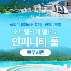 강원 소노펠리체 델피노 인피니티풀 로우시즌 1인 입장권 고성 프라이빗풀 종일권 20세이상 노키즈존 (03/03-06/19)