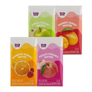 배스킨라빈스 과즙워터 4종 120ml 24+24개입(레인보우샤베트/피치요거트/애플요거트/망고탱고)