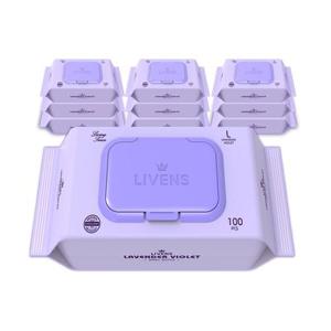 [APP전용] 리벤스 라벤더 바이올렛 순수 물티슈 캡형 100매 10팩/20팩