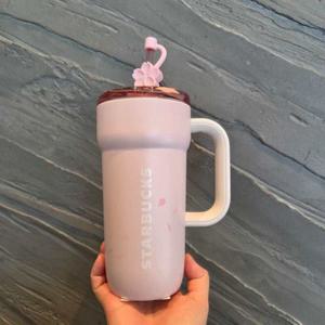 스타벅스 SS 블루밍 단테 텀블러 591ml 손잡이 빨대 마개 2026 벚꽃 md 각인