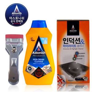 아스토니쉬 HOB 인덕션 하이라이트 클리너 500ml +스크래퍼 주방 청소 세제 세정제