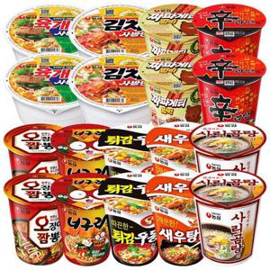 소컵18개)육사2+김치2+짜파2+신2+오짬2+너구리2+튀우2+새우2+곰탕2