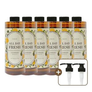 르퀼라야 바디 클렌저 올데이 프레쉬 750ml 6개+디스펜서 2개