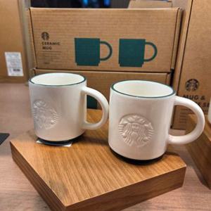 스타벅스 그린 사이렌 머그 세트 180ml 머그컵 2개 한세트