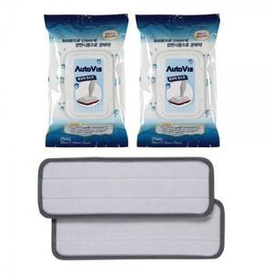 정품오디오 경성 오토비스 물걸레청소기 일회용 청소포 2팩 + 물걸레 청소포 패드 2장 기본형 국내정품