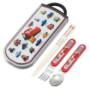 [정품] 디즈니 카 휴대용 수저세트 / 도시락 숟가락 젓가락 포크 케이스