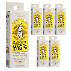 쓰리세컨즈 매직가글 고체 치약 휴대용 구강청결제 레몬 108정(18정 6개입)