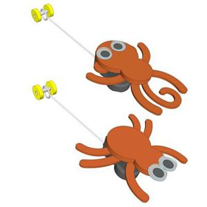 스티커눈알장식 줄타고올라가는원숭이 거미줄타는거미인형 10인세트