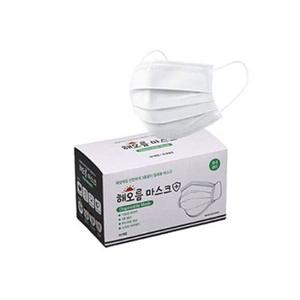 의약외품 KFAD 국산 성인 어린이 해오름 데일리 마스크 화이트 50매/대형