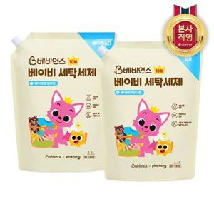 베비언스 핑크퐁 유아세제 대용량 캡리필 2.2L 2개