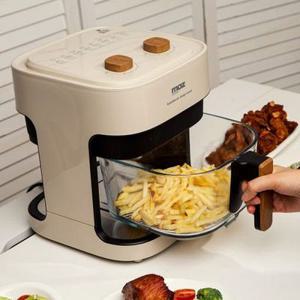 글래스 에어프라이어 대용량 유리 후라이기 스텐 고구마 삼겹살 4.2L