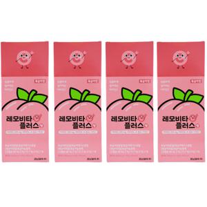 경남제약 레모비타 플러스정 복숭아맛 120정 4개 온가족 비타민C 켄디
