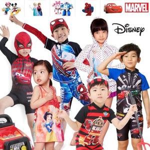 디즈니 스파이더맨 겨울왕국 캐릭터 아동/주니어 래쉬가드 수영복 고별 할인전 모음