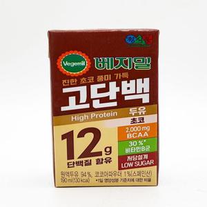 베지밀 고단백 두유 초코 190ml 48개