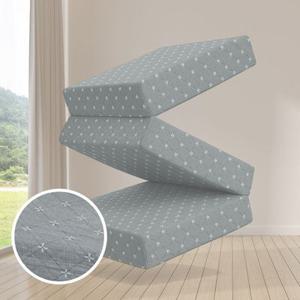 코트니아 [출시이벤트/7cm/10cm/15cm] 플라워 3단 접이식 매트리스 원룸 바닥 단단한 수면매트 자취 접는 침대