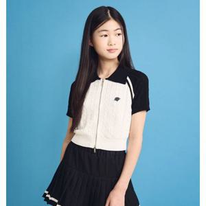 [더데이걸] 반팔 카라 집업 스웨터 TGKA24403_7358