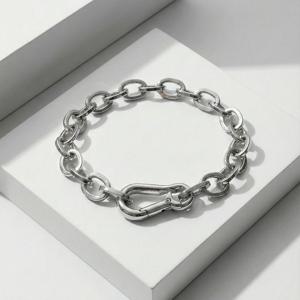 MX PET 피넛락 체인 목걸이 327P SILVER 강아지 중형견 대형견용