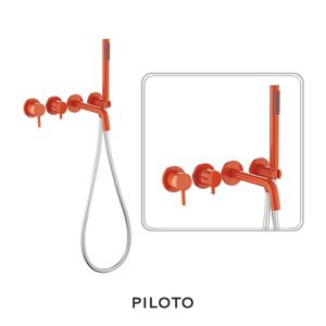 뚜뚜벽매립욕조1701 오렌지 싱크수전 욕실수전 컬러 수전